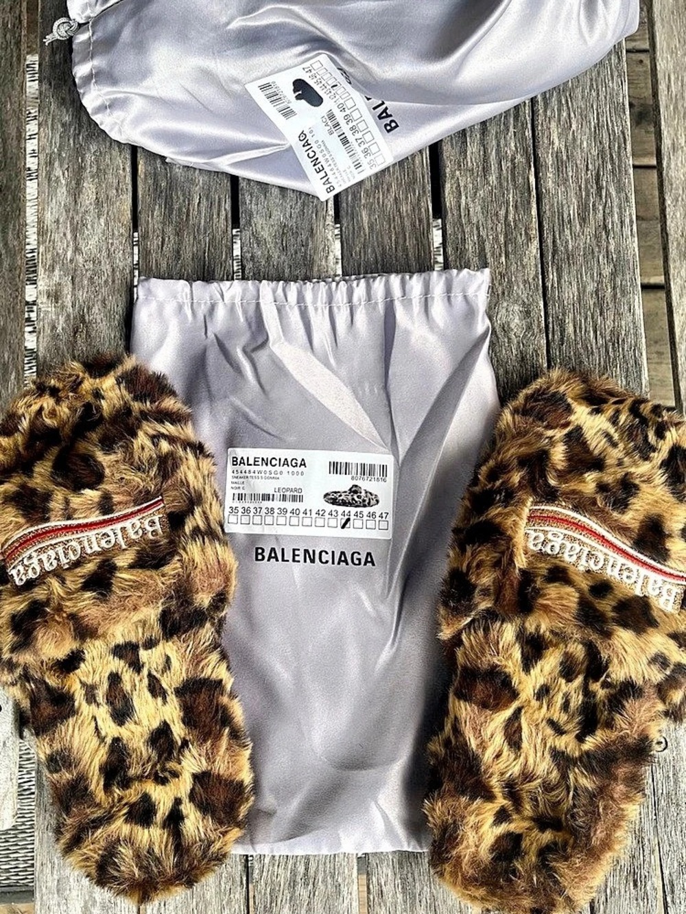 Balenciaga Leopard Print Pool Slides Slippers US 44  replica